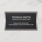 レザーテクスチャ |メタル縁ど 名刺 (正面)