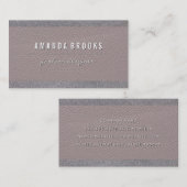 レザーテクスチャ |リネントリムの背景 名刺 (正面/裏面)