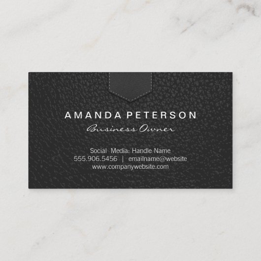 レザーテクスチャ 名刺 (裏面)