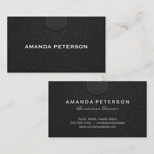レザーテクスチャ 名刺 (正面/裏面)