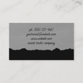 レザーテクスチャ |引き裂き効果 名刺 (裏面)