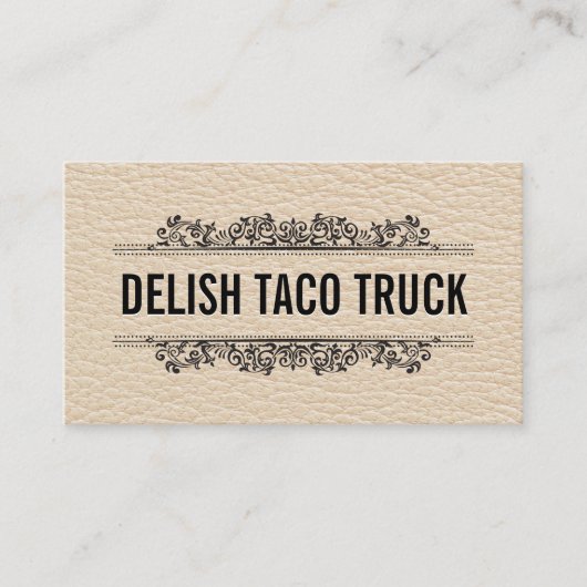 レザーテクスチャ |要華美素 名刺 (正面)