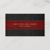 レザーテクスチャ（赤と黒） 名刺 (正面)