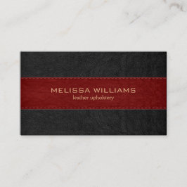 レザーテクスチャ（赤と黒） 名刺