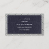 レザーテクスチャ |金属鋼縁ど 名刺 (裏面)