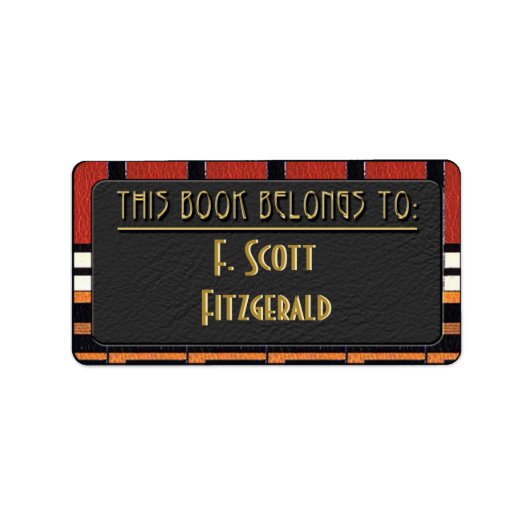 レザーデコ(パーソナライズされた蔵書票) ラベル (正面)