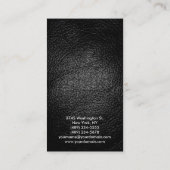 レザーデザインスタイリッシュミニマルプロフェッショナル 名刺 (裏面)