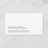 レザートリム |ファッションパターン |スタイリッシュ | 名刺 (裏面)