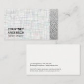 レザートリム |ファッションパターン |スタイリッシュ | 名刺 (正面/裏面)