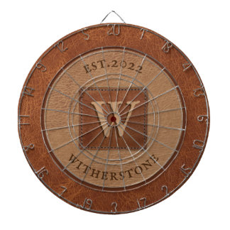 レザートーン タン チェストナット ブラウン ダーツボード