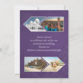 レザードバイパスポート結婚式の日付を保存 招待状 (裏面)