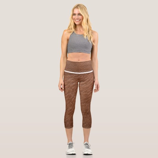 レザーハイウェストCaprisハイウェストCapris カプリレギンス (正面)