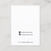 レザーバーガンディーイヤリングディスプレイ 名刺 (裏面)