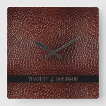 レザーパーソナライズされたフェイクブラウンエンボス