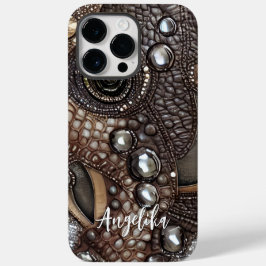 レザーパーソナライズされた抽象芸術フェイクミニマリスト Case-Mate iPhone 14 PRO MAXケース