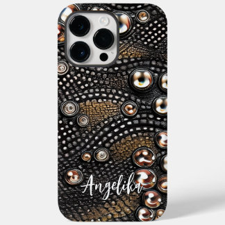 レザーパーソナライズされた抽象芸術フェイクミニマリスト Case-Mate iPhone 14 PRO MAXケース