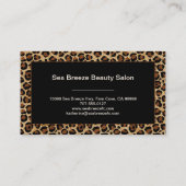 レザーヒョウヴィンテージモダンボホシックモノグラム 名刺 (裏面)