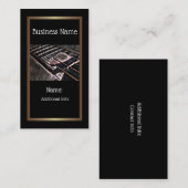 レザービジネスカード5のギター弦 名刺 (正面/裏面)