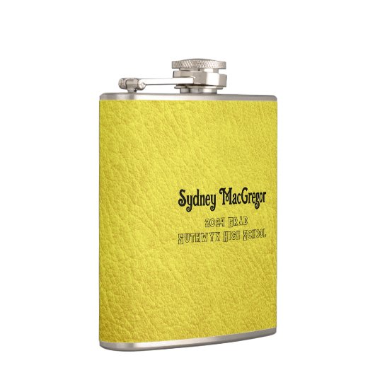 レザーフェイクイエロードーターグラードギフト フラスク (右)