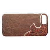 レザーフェイクウェスタンスタイルiPhone 7ケース Case-Mate iPhoneケース (裏面(横))