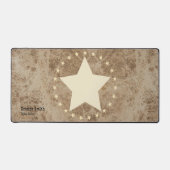 レザーフェイクウエスタンルック名&タイトル デスクマット (正面)