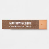 レザーフェイクオフィス サインプレート (正面)