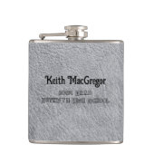 レザーフェイクグレイ卒業式ギフト フラスク (正面)