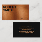 レザーフェイクサドルタンカラー 名刺 (正面/裏面)