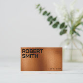 レザーフェイクサドルタンカラー 名刺 (スタンド正面)