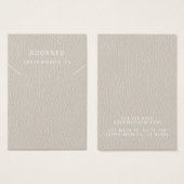 レザーフェイクシックなネックレスディスプレイカード (正面&裏面)