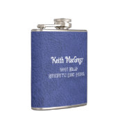 レザーフェイクネイビーブルー卒業ギフト フラスク (右)