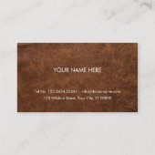 レザーフェイクブラウン 名刺 (正面)