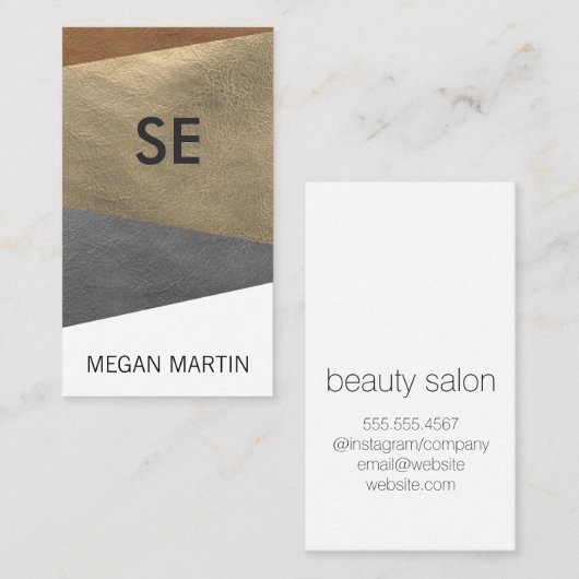 レザーフェイクプリント 名刺 (正面/裏面)