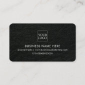 レザーフェイクミニマモダンリストカスタムロゴ 予約カード (裏面)