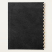 レザーフェイクルックブラック金ゴールドモノグラム2024 プランナー手帳 (裏面)