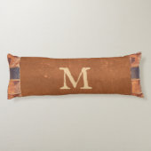 レザーフェイクヴィンテージアンティークブックモノグラム ボディピロー (裏面)