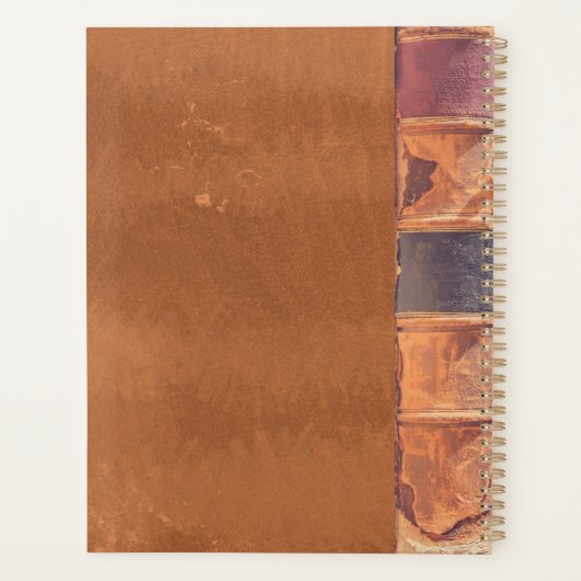 レザーフェイクヴィンテージアンティーク プランナー手帳 (裏面)