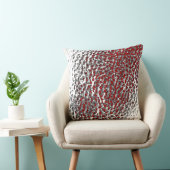 レザーフェイク抽象芸術ミックスBLKホワイト&レッド クッション (椅子)