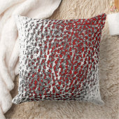 レザーフェイク抽象芸術ミックスBLKホワイト&レッド クッション (ブランケット)