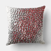 レザーフェイク抽象芸術ミックスBLKホワイト&レッド クッション (裏面)