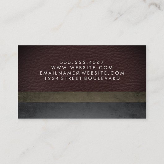 レザーフェイク石板カラーブロック 名刺 (裏面)