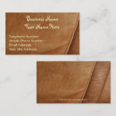 レザーフェイク素朴スタイル名刺 名刺 (正面/裏面)