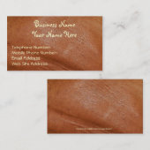 レザーフェイク素朴スタイル名刺 名刺 (正面/裏面)