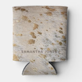 レザーフェイク金ゴールド牛革パーティー 缶クーラー (正面)