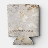 レザーフェイク金ゴールド牛革パーティー 缶クーラー (裏面)