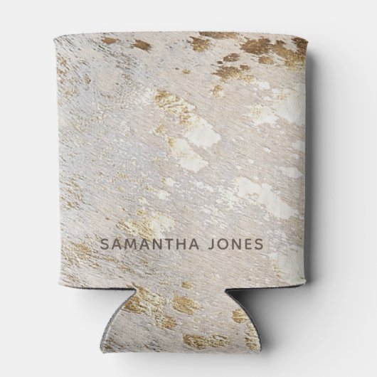 レザーフェイク金ゴールド牛革パーティー 缶クーラー (裏面)