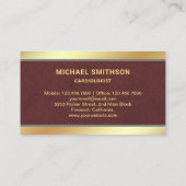 レザーフェイク金ゴールド聴診器プロフェッショナル 名刺 (裏面)