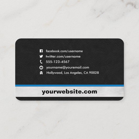 レザーフォトフレームアクターの名刺 名刺 (裏面)