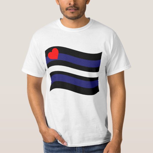 レザーフラッグ フラッグを振る Tシャツ (正面)