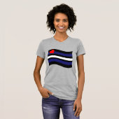 レザーフラッグ フラッグを振る Tシャツ (正面フル)